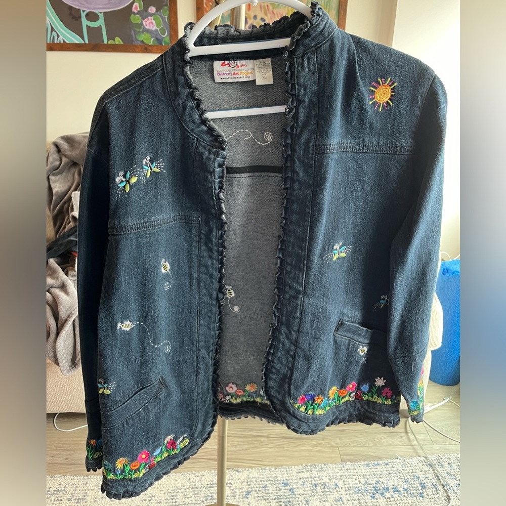 Embroidered Denim Shirt